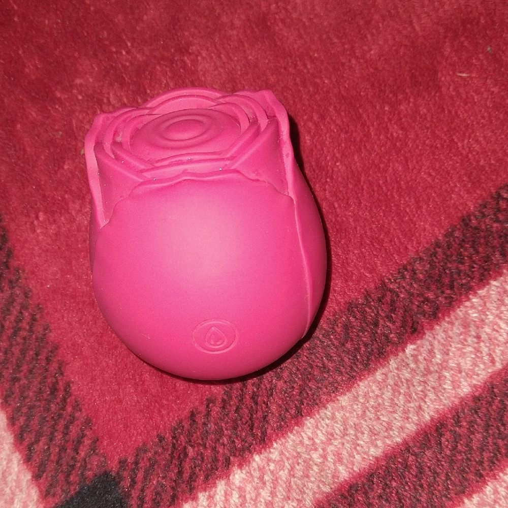 Pink Rose-Shaped Silicone Toy